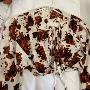 Long sleeve top , animal print